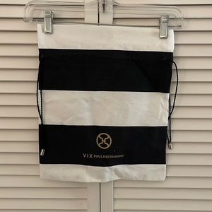 Vix Paula Hermanny swimwear striped Drawstring beach bag NEW WITHOUT TAGS